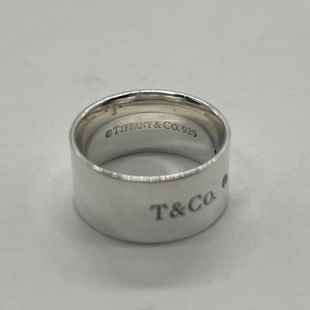 ★SOLD★ Tiffany & Co 2 P Diamond Lock Ring No 12 SV - Picture 7 of 11